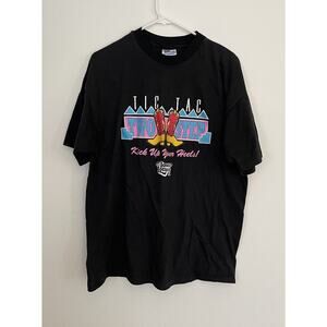 Vintage 1990s Iowa Lottery Black T Shirt Hanes Beefy Single Stitch Tic Tac XL